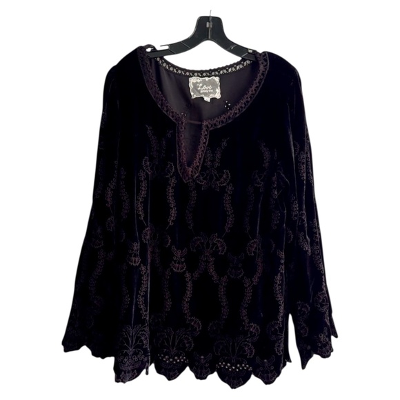 Johnny Was Black on Black Velvet, XL - Picture 1 of 3